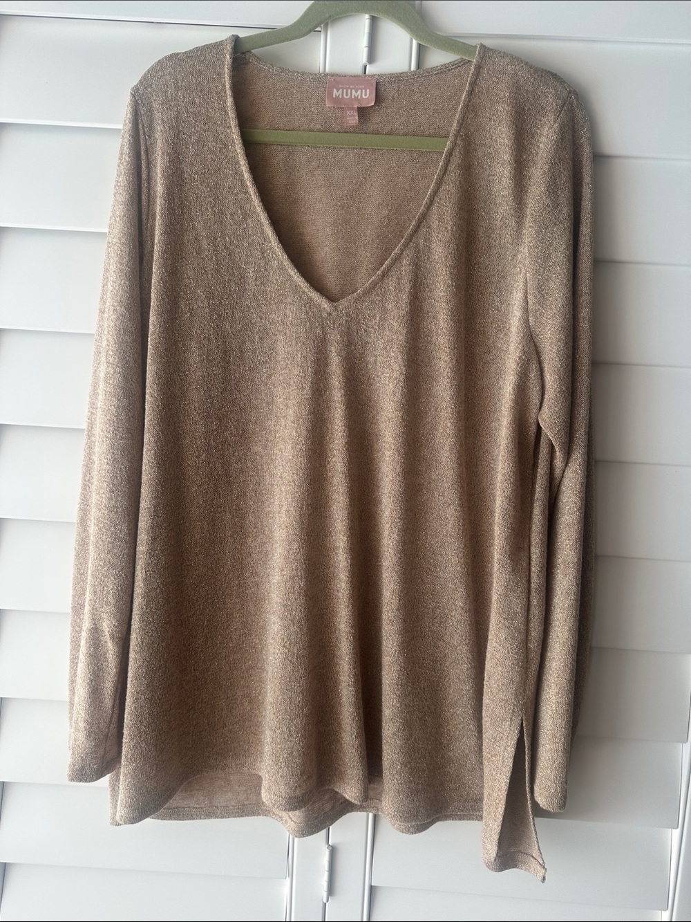 Show me your MUMU lightweight gold metallic sweater